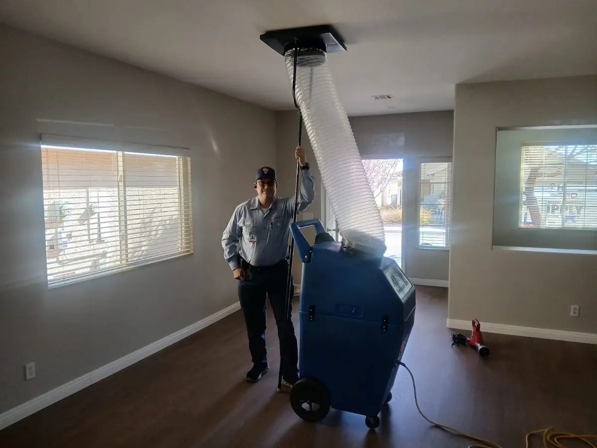 Professional Dryer Vent Cleaning work inside a Bourne home